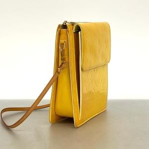 Louis Vuitton Shoulder Vernis Mott Yellow Bag Lime